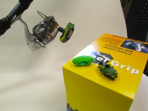 NOW AVAILABLE THE REEL GRIP T, FOR T-HANDLE SPINNING REELS